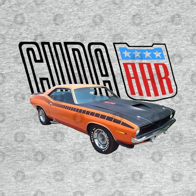 Orange 1970  AAR Cuda by Permages LLC